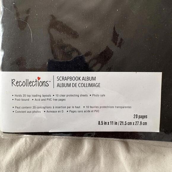 Recollections Scrapbook Black Classic Plain Holds 20 Top Loading Layouts 8.5x11” - Picture 2 of 15